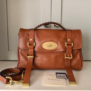 Mulberry Alexa Satchel – Oak Soft Buffalo Leather | Excellent Condition